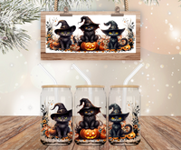 Halloween Black Cats - 16 oz Libbey Glass Can Wrap