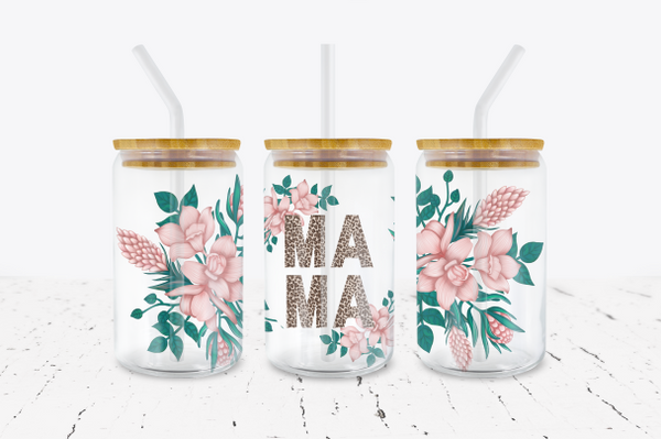 Mama - 16 oz Libbey Glass Can Wrap