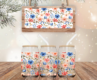 Retro Floral - 16 oz Libbey Glass Can Wrap