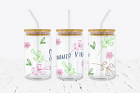 Summer Vibes - 16 oz Libbey Glass Can Wrap