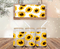 Sunflowers - 16 oz Libbey Glass Can Wrap