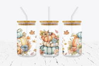 Fall Pumpkins - 16 oz Libbey Glass Can Wrap