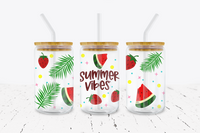 Watermelon Slices Summer - 16 oz Libbey Glass Can Wrap