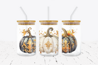 Fall Pumpkins - 16 oz Libbey Glass Can Wrap