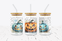 Jack-o-lanterns - 16 oz Libbey Glass Can Wrap