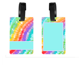 Rainbow Swirl w/Name - Luggage & Bag Tags - Sublimation Transfer