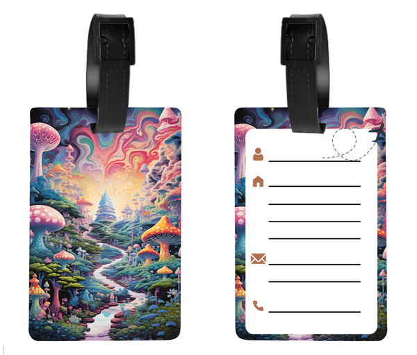 Fantasy Mushrooms - Luggage & Bag Tags - Sublimation Transfer