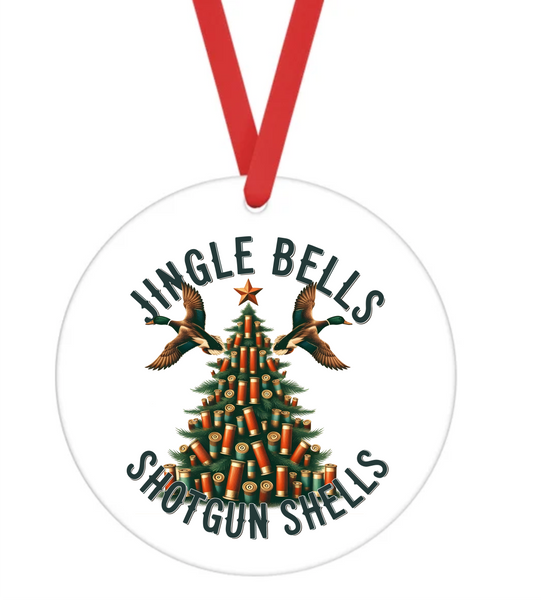 Jingle Bells Shotgun Shells - Christmas Ornament -  UV DTF Decals