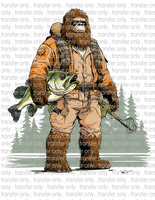 Bigfoot with Fish - Waterslide, Sublimation Transfers