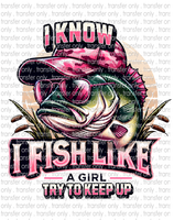 Fish Like A Girl - Waterslide, Sublimation Transfers