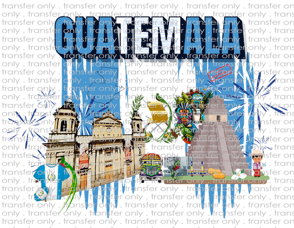 Guatemala - Waterslide, Sublimation Transfers