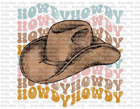 Howdy - Waterslide, Sublimation Transfers