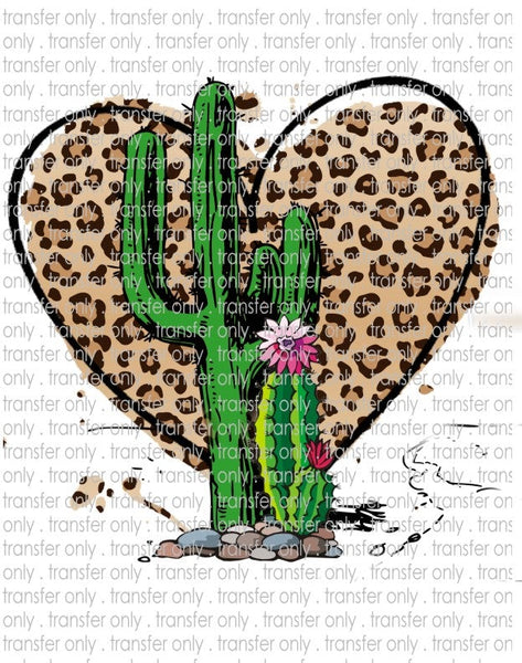 Leopard Heart & Cactus - Waterslide, Sublimation Transfers