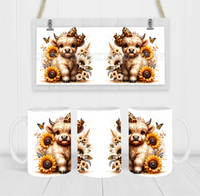 Adorable Country Cow - Coffee Mug Wrap - Sublimation Transfers