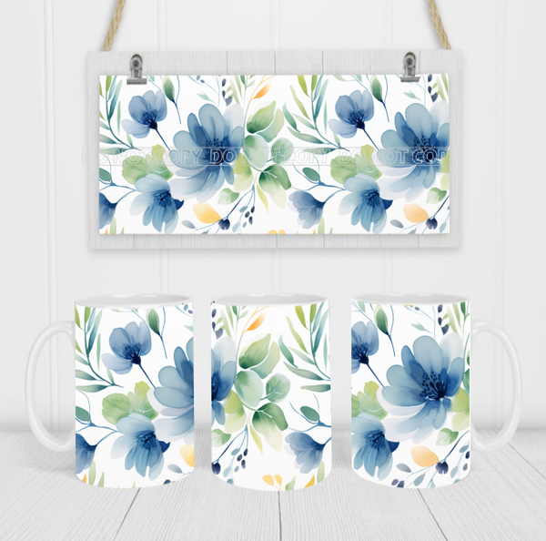 Floral - Coffee Mug Wrap - Sublimation Transfers