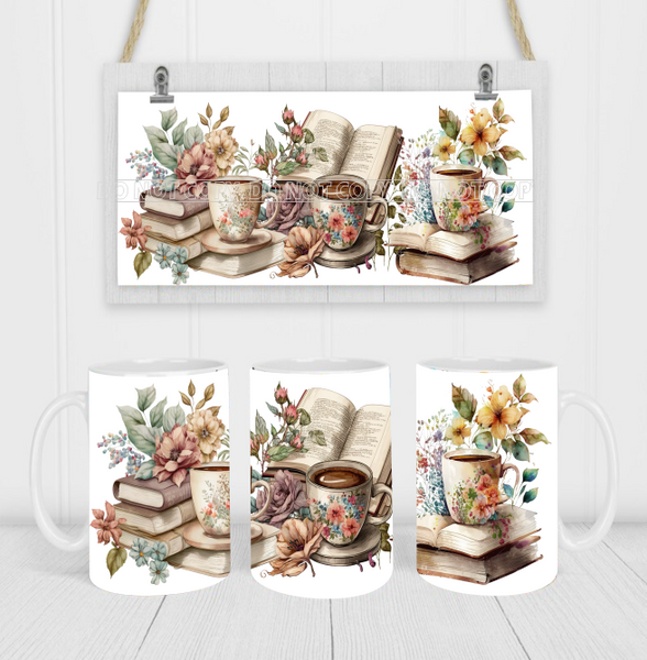 Books & Coffee - Sublimation Transfers