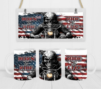 Motorcycle - Coffee Mug Wrap - Sublimation Transfers