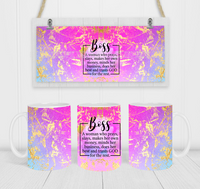 Boss, A Woman Who... - Coffee Mug Wrap - Sublimation Transfers