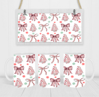 Christmas Cakes & Bows - Coffee Mug Wrap - Sublimation Transfers