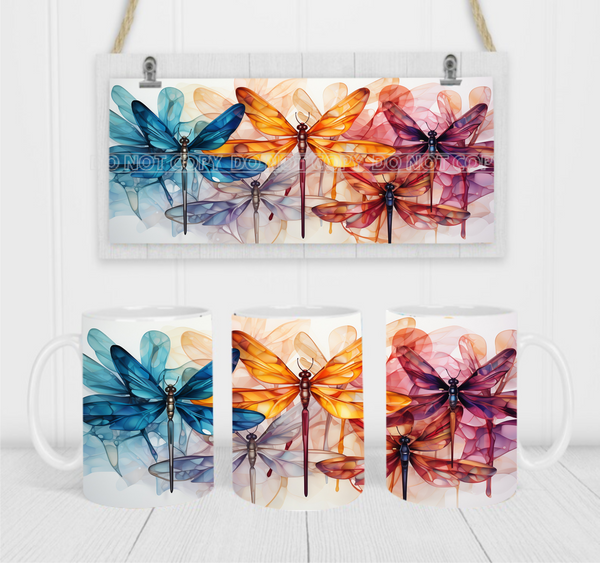 Dragonflies - Coffee Mug Wrap - Sublimation Transfers