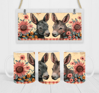 Farmhouse Donkeys - Coffee Mug Wrap - Sublimation Transfers