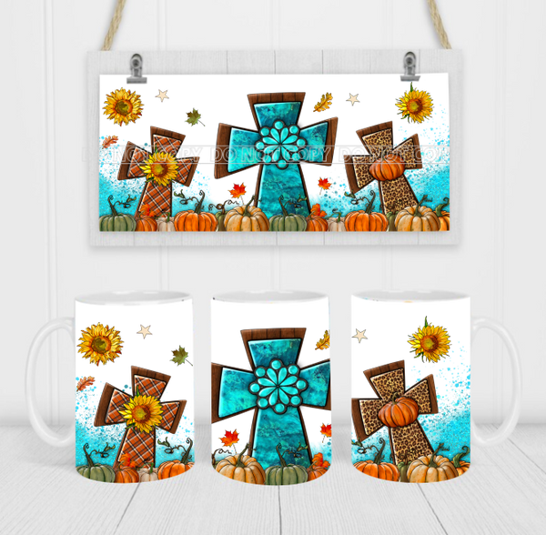 Crosses - Coffee Mug Wrap - Sublimation Transfers