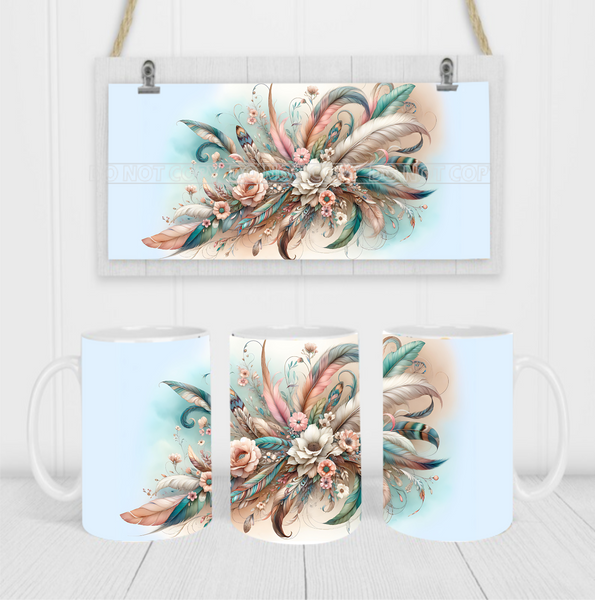 Floral Swag - Coffee Mug Wrap - Sublimation Transfers