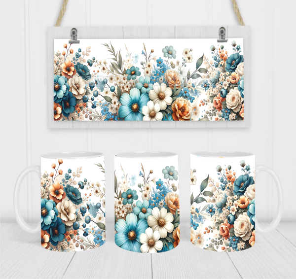 Floral - Coffee Mug Wrap - Sublimation Transfers