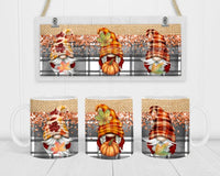 Fall Gnomes - Coffee Mug Wrap - Sublimation Transfers