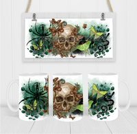 Gothic Skull - Coffee Mug Wrap - Sublimation Transfers