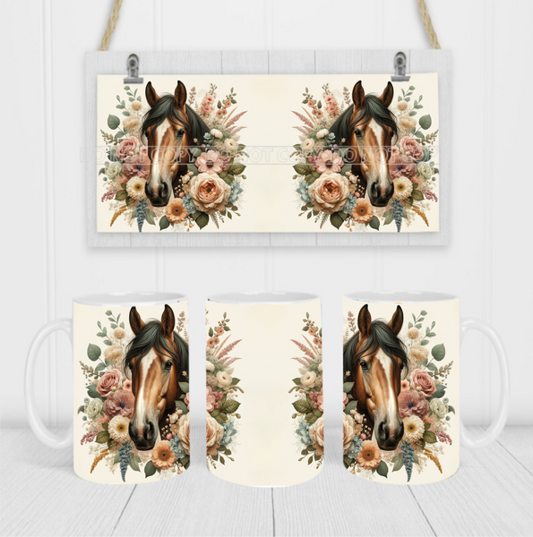 Country Horse - Coffee Mug Wrap - Sublimation Transfers