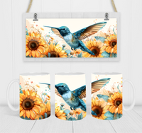 Hummingbird - Coffee Mug Wrap - Sublimation Transfers