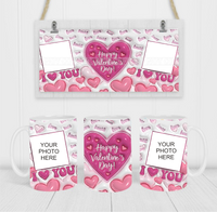 2 Photo Valentine's - Coffee Mug Wrap - Sublimation Transfers