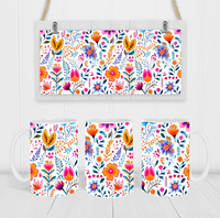 Floral - Coffee Mug Wrap - Sublimation Transfers