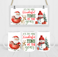 It's The Most Wonderful Time Of The Year - Coffee Mug Wrap - Sublimation Transfers