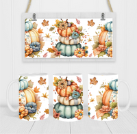 Fall Pumpkins - Coffee Mug Wrap - Sublimation Transfers