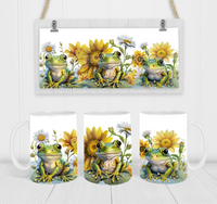 Frog Trio - Coffee Mug Wrap - Sublimation Transfers