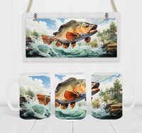 Fish - Coffee Mug Wrap - Sublimation Transfers