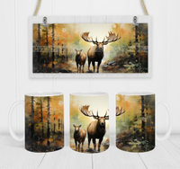 Moose In Nature - Coffee Mug Wrap - Sublimation Transfers