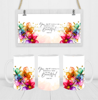 Your Are Fearfully & Wonderfully Made - Coffee Mug Wrap - Sublimation Transfers