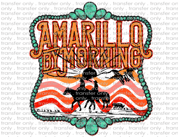 Amarillo By Morning - Waterslide, Sublimation Transfers