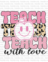 Teach With Love - Waterslide, Sublimation Transfers