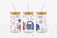 Patriotic Vintage Truck -  UV DTF Transfer Wraps