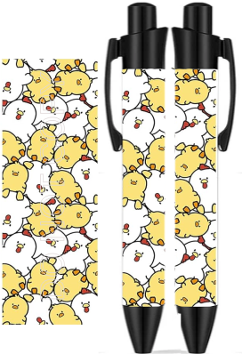 Cartoon Chicken Pen Wrap -  UV DTF