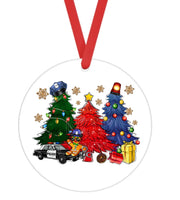 Police Christmas Trees - Sublimation Ornament Transfers