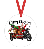 Santa Biker - Sublimation Ornament Transfers