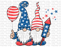 Patriotic Gnomes- Waterslide, Sublimation Transfers