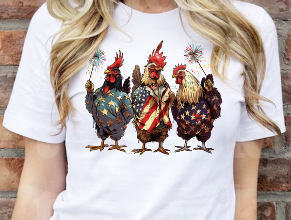 Patriotic Chickens - DTF Transfer