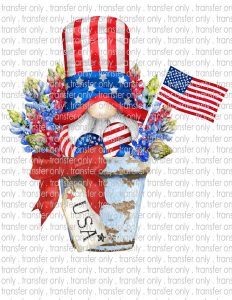 Patriotic Gnome - Waterslide, Sublimation Transfers