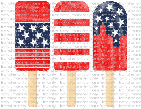 Patriotic Popsicles- Waterslide, Sublimation Transfers